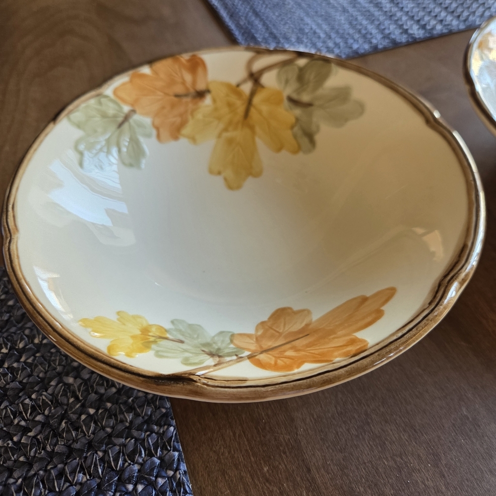 Vintage Franciscan "October" Or (Fall Leaves) 7" Diameter Bowls Set Of 2